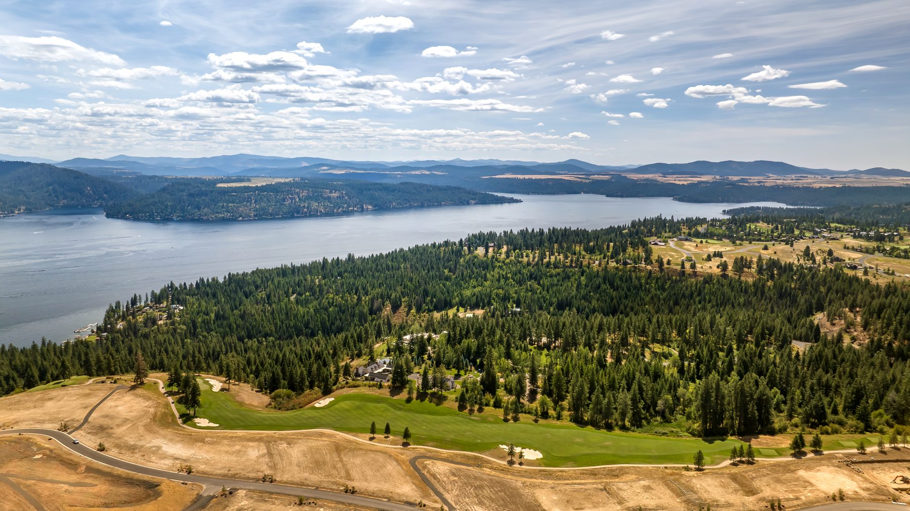 CDA National Reserve golf course and homesites above Lake Coeur d'Alene