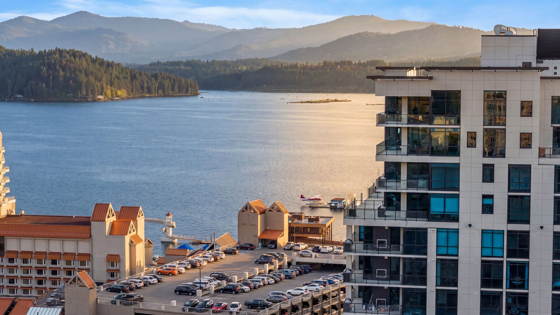 Downtown Coeur d'Alene on the lake